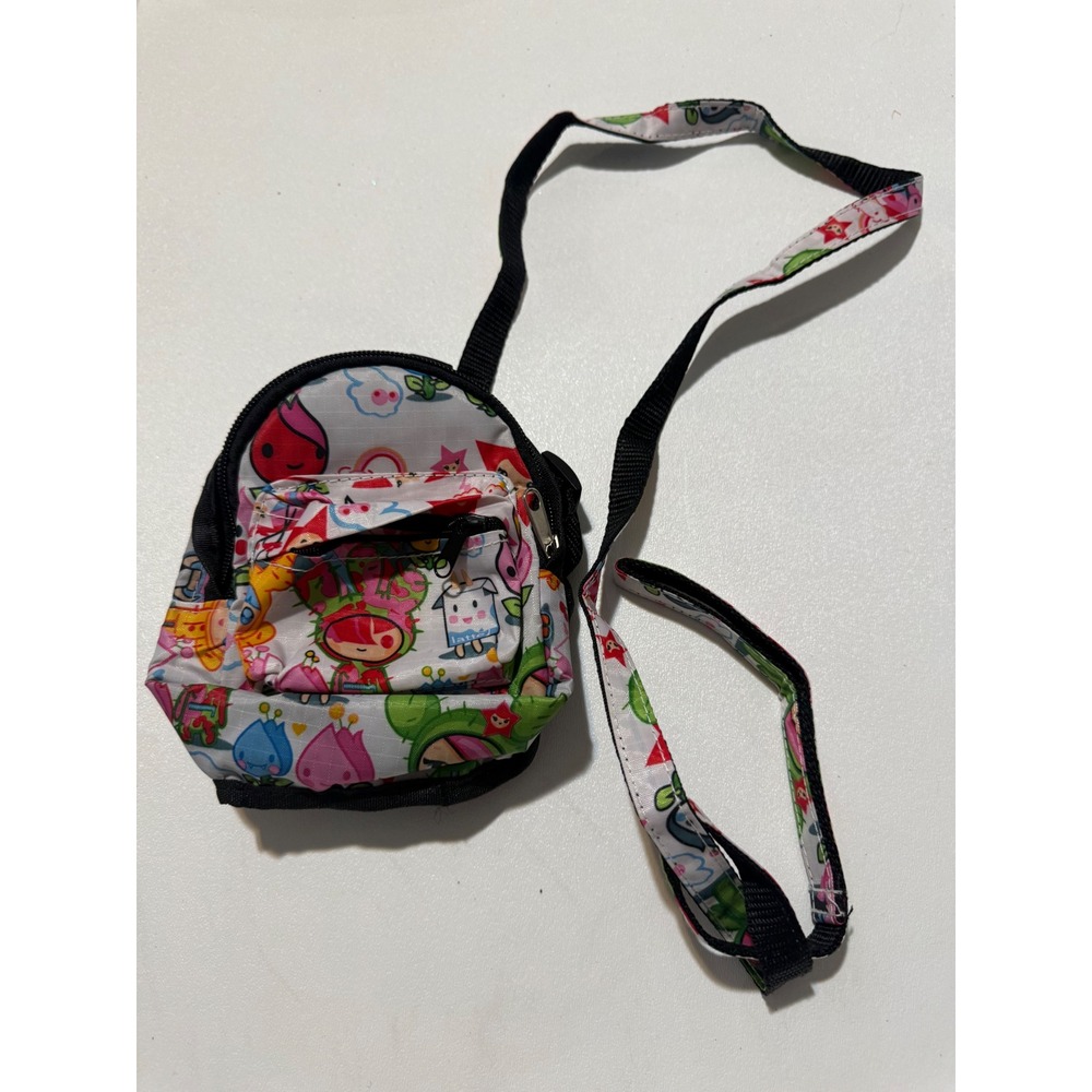 Tokidoki Mini Backpack Crossbody Bag All Over Print Character Kawaii White Multi